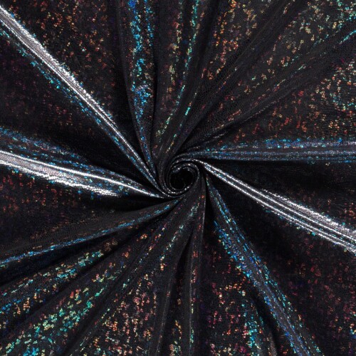Foil jersey snake pattern - black