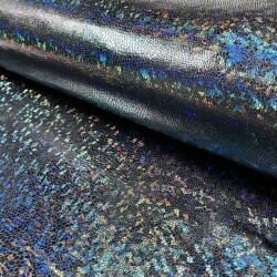Foil jersey snake pattern - black
