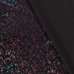 Foil jersey snake pattern - black