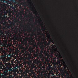 Folienjersey Schlangenmuster Uni - schwarz