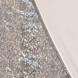Foil jersey snake pattern - silver