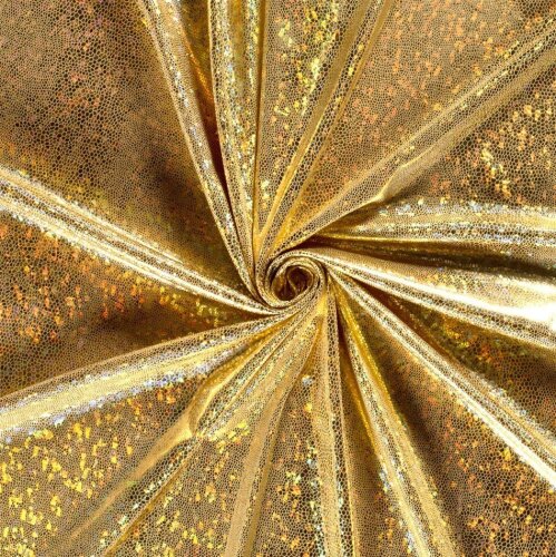 Folienjersey Schlangenmuster Uni - gold