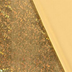 Folienjersey Schlangenmuster Uni - gold