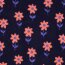 Teddystoff Blumen- dunkelblau