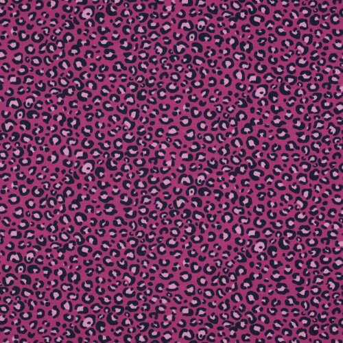 French Terry kleine Leotupfen - pink