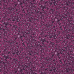 French Terry kleine Leotupfen - pink