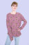 French Terry Glitzerpüppi Digital süße Hirsche - hellantikpink