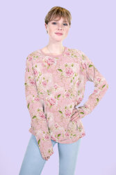 French Terry Glitzerpüppi Digital Rosen - rosa