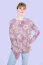 French Terry Glitzerpüppi Digital Rosen - helllila