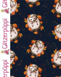 French Terry Glitzerpüppi Digital Blumenigel -...