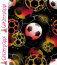 Baumwolljersey Glitzerpüppi Digital Fußball - schwarz