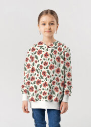 French Terry schöne Blumen - creme
