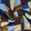 Teddystoff buntes Schachbrettmuster - blau