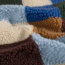Teddystoff buntes Schachbrettmuster - blau