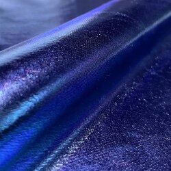 Folienjersey Uni Metallic blau
