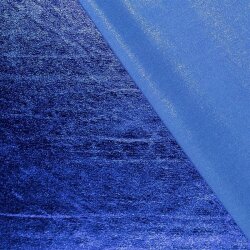 Folienjersey Uni Metallic blau