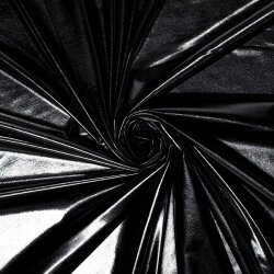 Folienjersey Uni Metallic schwarz
