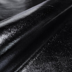 Folienjersey Uni Metallic schwarz