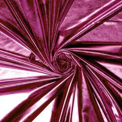 Folienjersey Uni Metallic pink