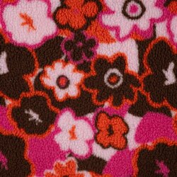 Teddystoff Retro Blumen - bunt