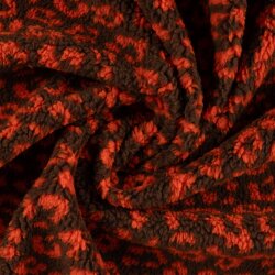 Teddystoff Leopard - braun/orange