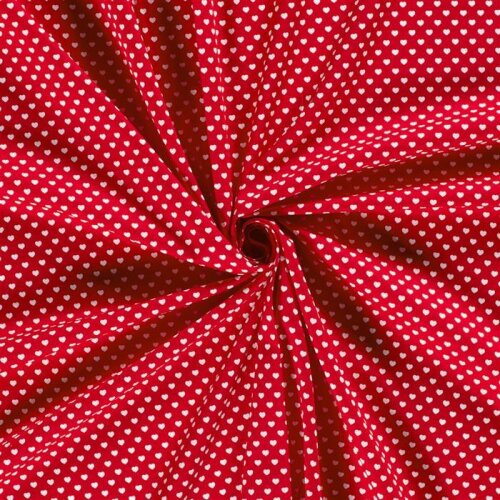 Cotton Poplin Hearts 5mm - rood