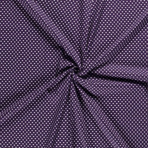 Cotton Poplin Hearts 5mm - purple