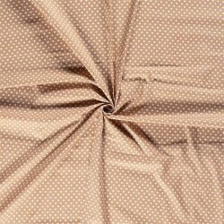 Corazones de popelina de algodón 5mm - beige