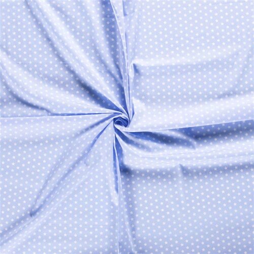 Estrellas de popelín de algodón 10mm - cielo (azul claro)