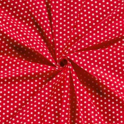 Cotton Poplin Stars 10mm - rood