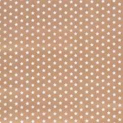 Cotton poplin stars 10mm - beige