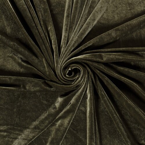 Stretch velvet *Marie* - light olive