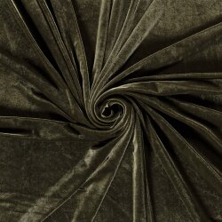 Stretch velvet *Marie* - light olive