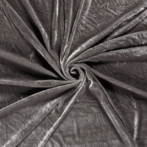 Stretch Samt *Marie* Uni - taupe