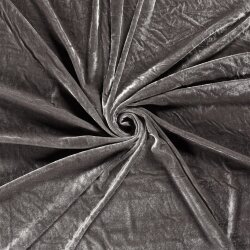 Stretch velvet *Marie* - grey - white
