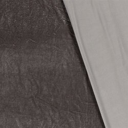 Stretch Samt *Marie* Uni - taupe