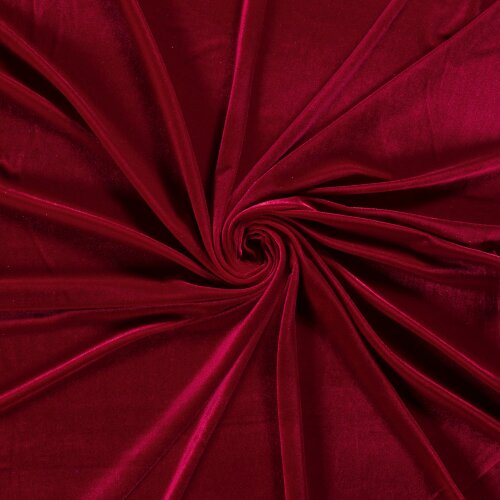 Stretch Samt *Marie* - granatrot