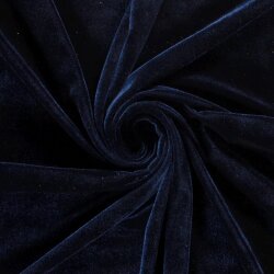 Terciopelo elástico *Marie* - azul medianoche - azul oscuro