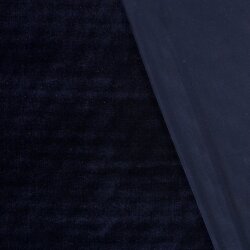 Terciopelo elástico *Marie* - azul medianoche - azul oscuro