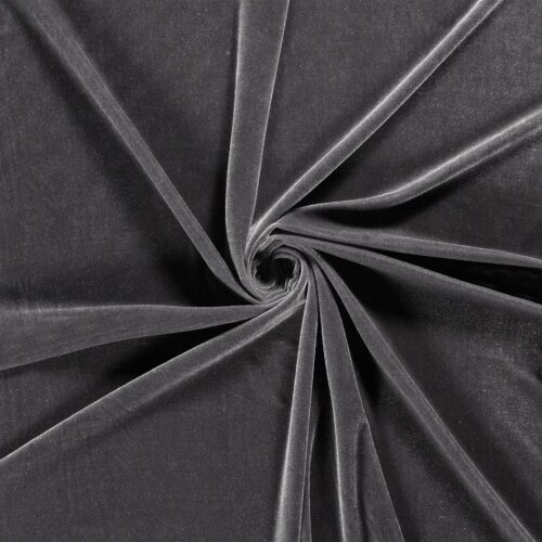 Velours extensible *Marie* - gris foncé