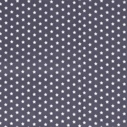 Cotton poplin stars 10mm - night grey
