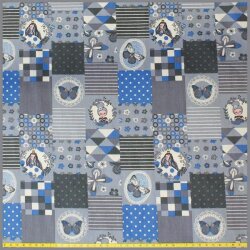 Cotton princesses patchwork grey