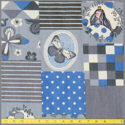 Cotton princesses patchwork grey