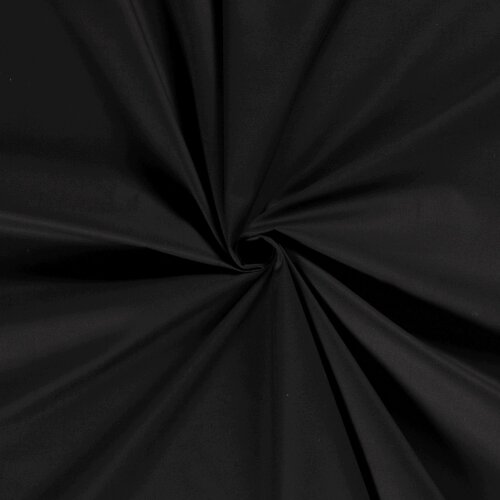 Baumwollstoff Fahnentuch Cretonne *Marie* Uni - schwarz