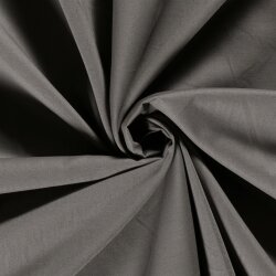 Baumwollstoff Fahnentuch Cretonne *Marie* Uni - bleigrau