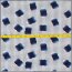 Viscose jersey Abstracte stippen wit/middernachtblauw