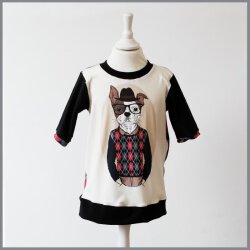 Jersey Panel Mini Schlauer Hund- creme