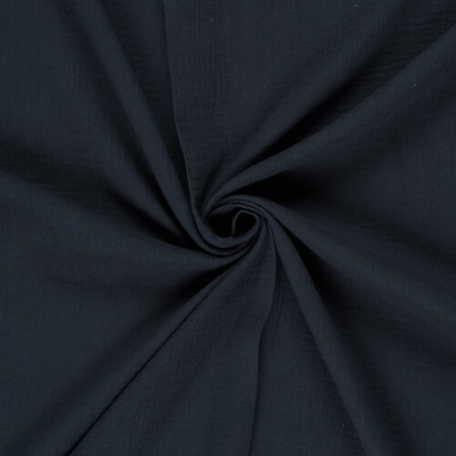 Mousseline Uni *Marie* - donkerblauw