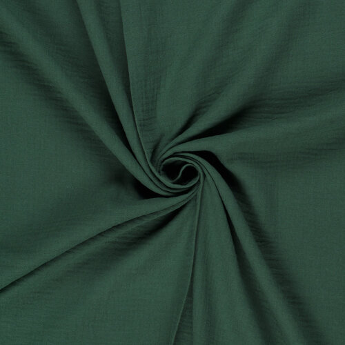 Muslin Uni *Marie* - dark forest green