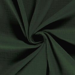 Musselin Uni *Marie* - dunkel waldgrün